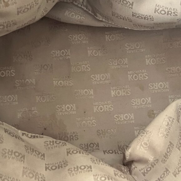 Michael Kors Harness Grab Bag Brown Handbag Purse Pebble Leather - Picture 9 of 13